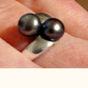 Rare, Real Tahitian Black Pearl Ring from the beautiful waters of Thailand